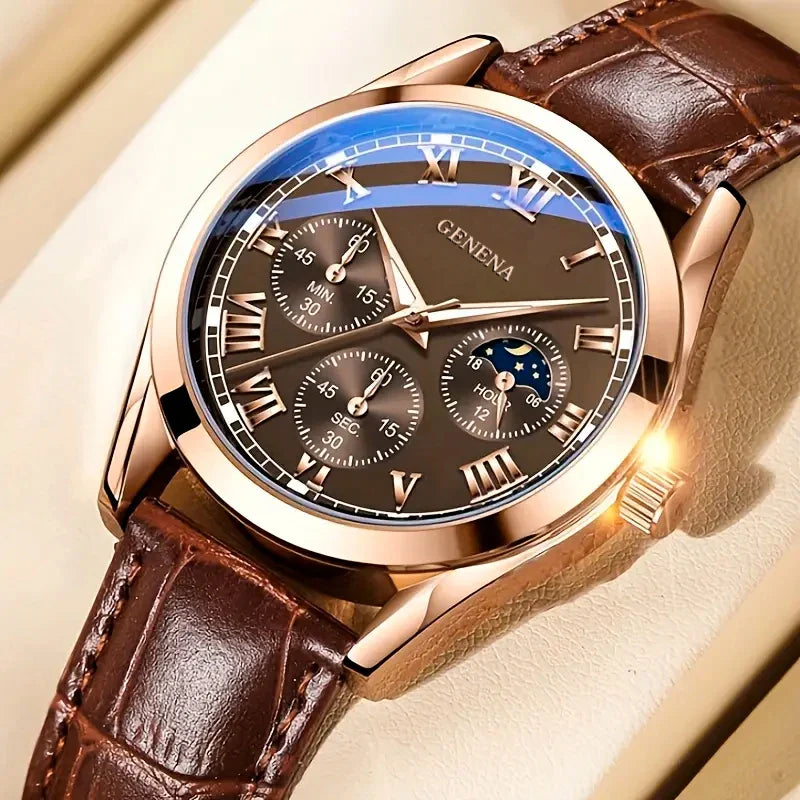 Men's Watch with Leather band