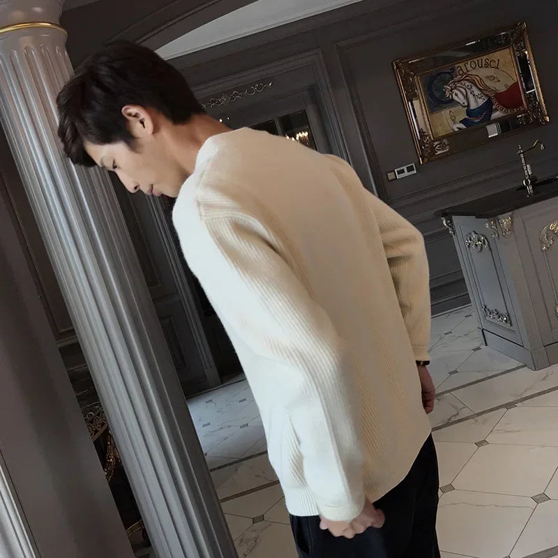 Zipper Cardigan V-Neck