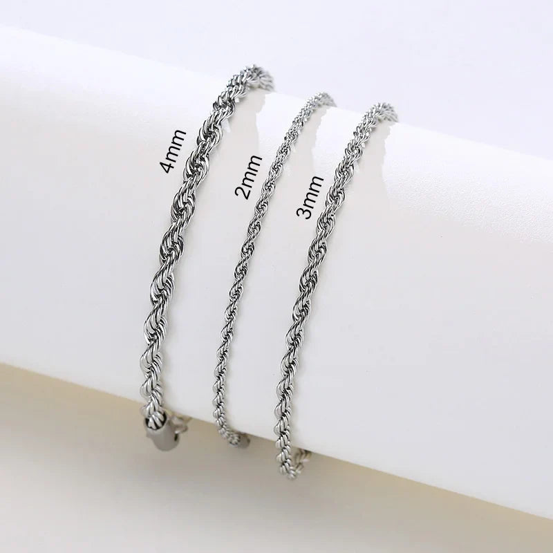 Stainless Steel Twisted Bracelet