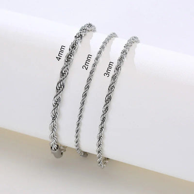Stainless Steel Twisted Bracelet