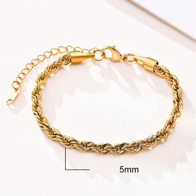 Stainless Steel Twisted Bracelet