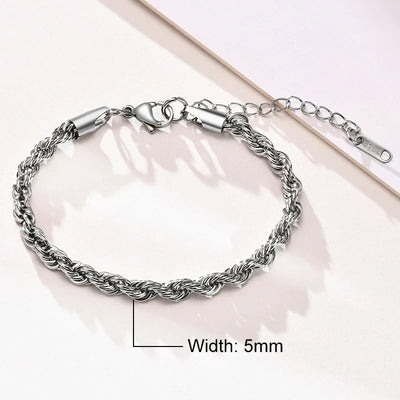 Stainless Steel Twisted Bracelet
