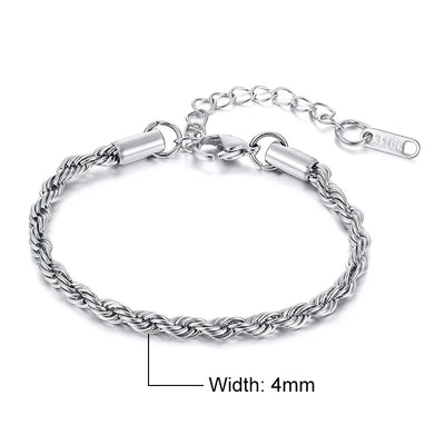 Stainless Steel Twisted Bracelet