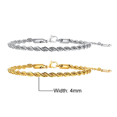 Stainless Steel Twisted Bracelet