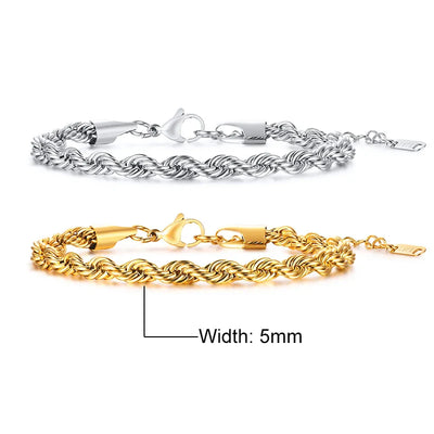 Stainless Steel Twisted Bracelet