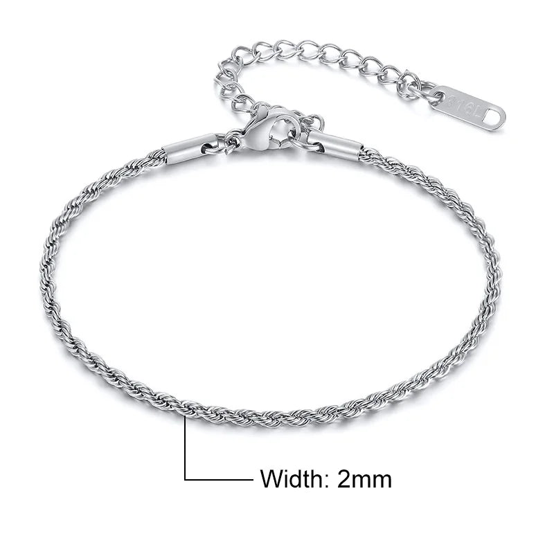 Stainless Steel Twisted Bracelet