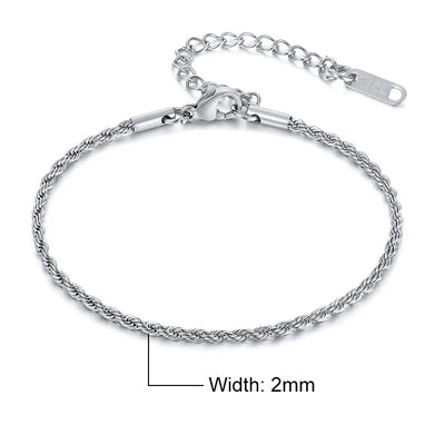 Stainless Steel Twisted Bracelet
