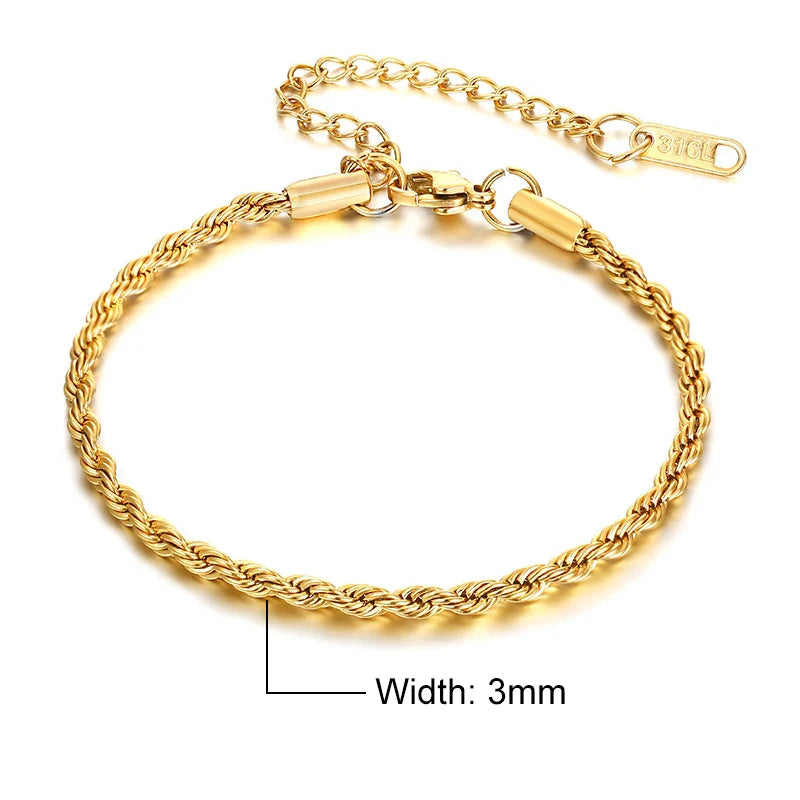 Stainless Steel Twisted Bracelet