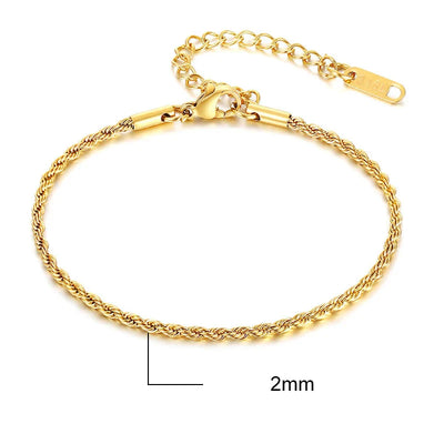 Stainless Steel Twisted Bracelet