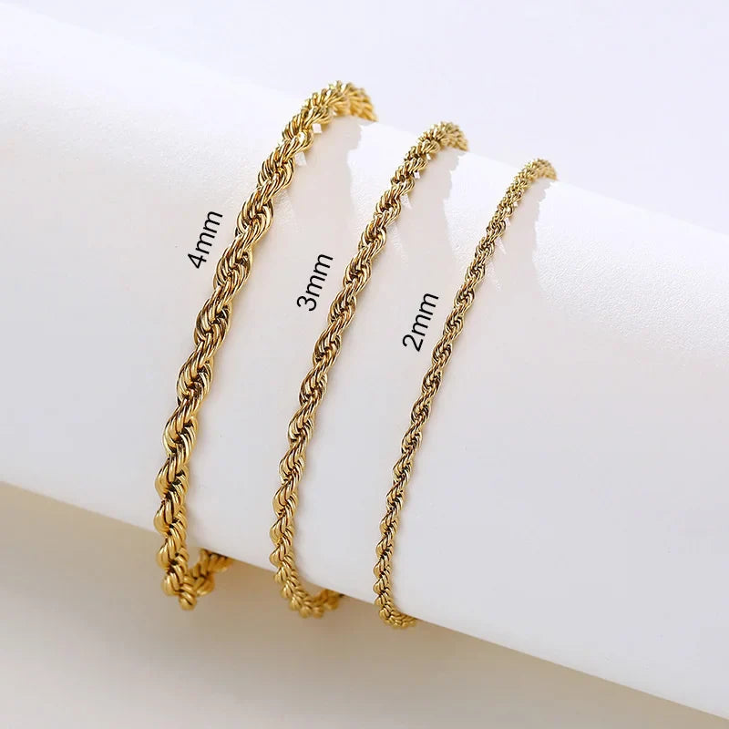 Stainless Steel Twisted Bracelet