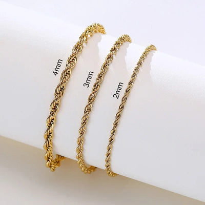 Stainless Steel Twisted Bracelet