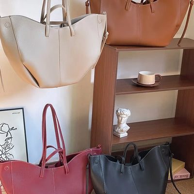 Faux Leather Tote Bag