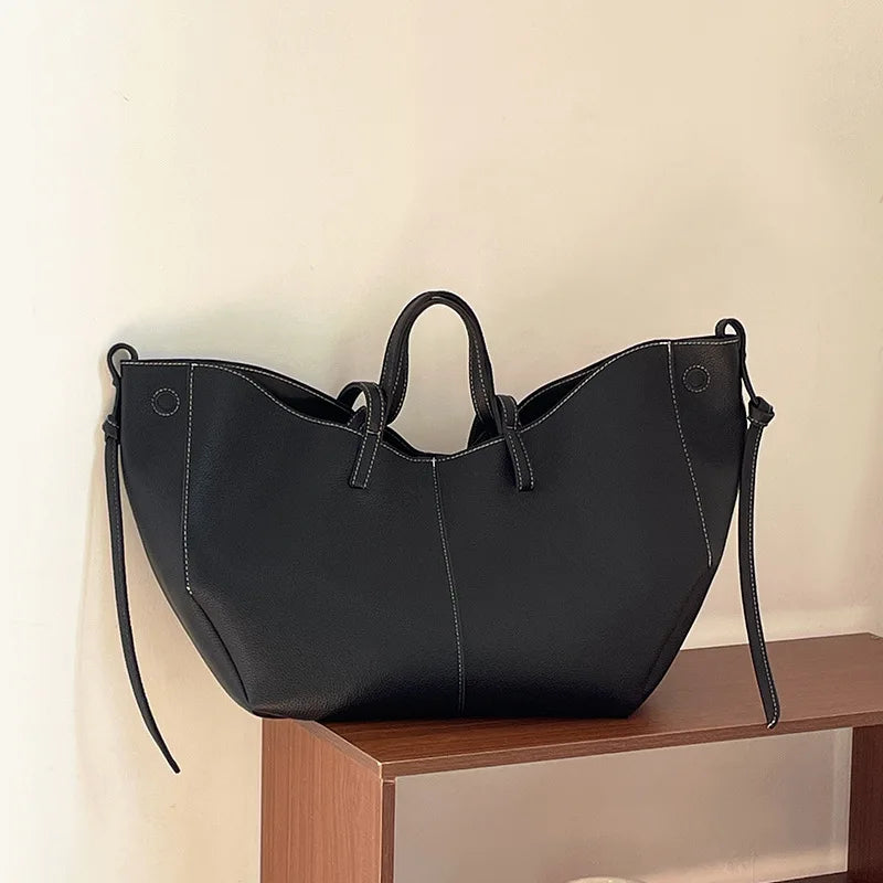 Faux Leather Tote Bag