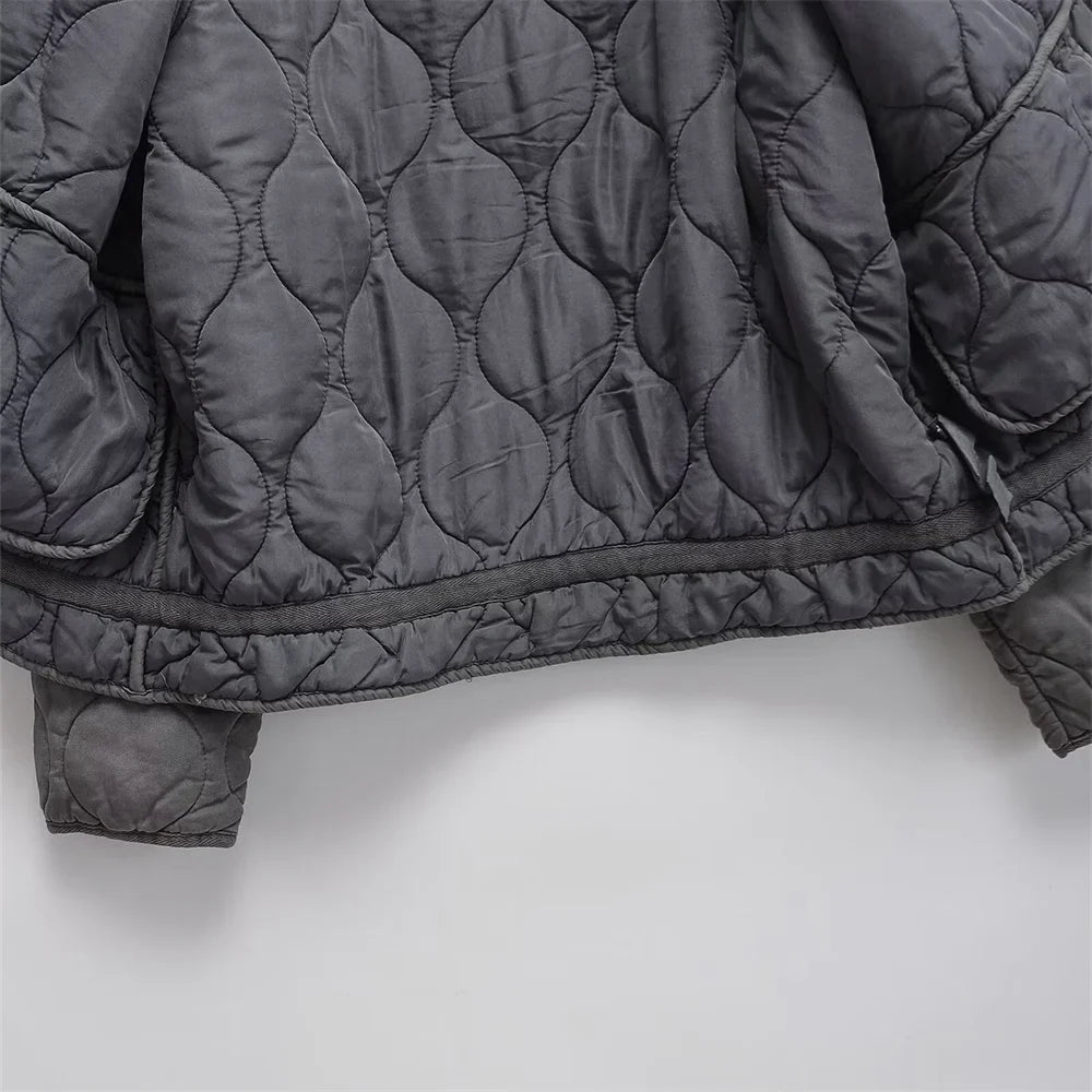Cotton Coat With Stand-Up Collar