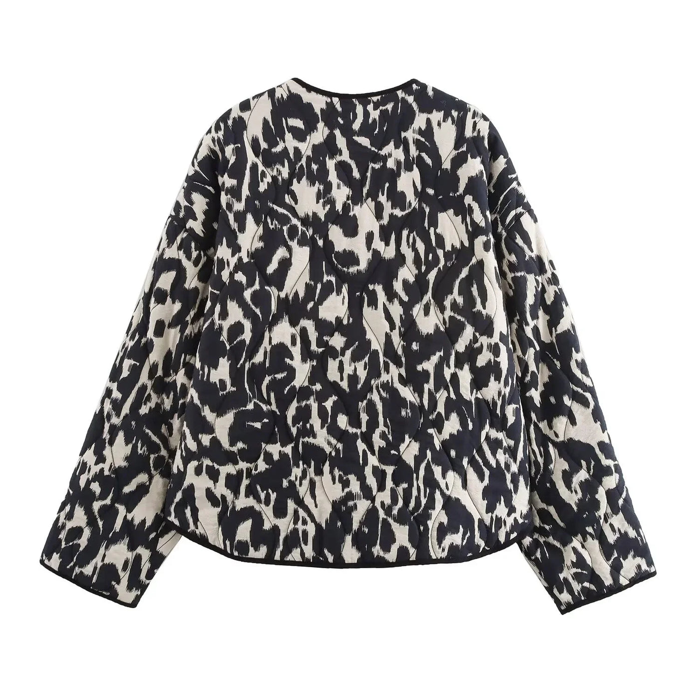 Quilted Snack Print Puffer Jacket