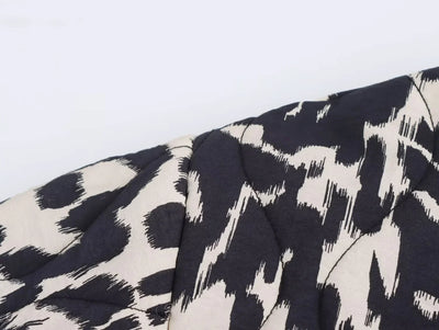 Quilted Snack Print Puffer Jacket