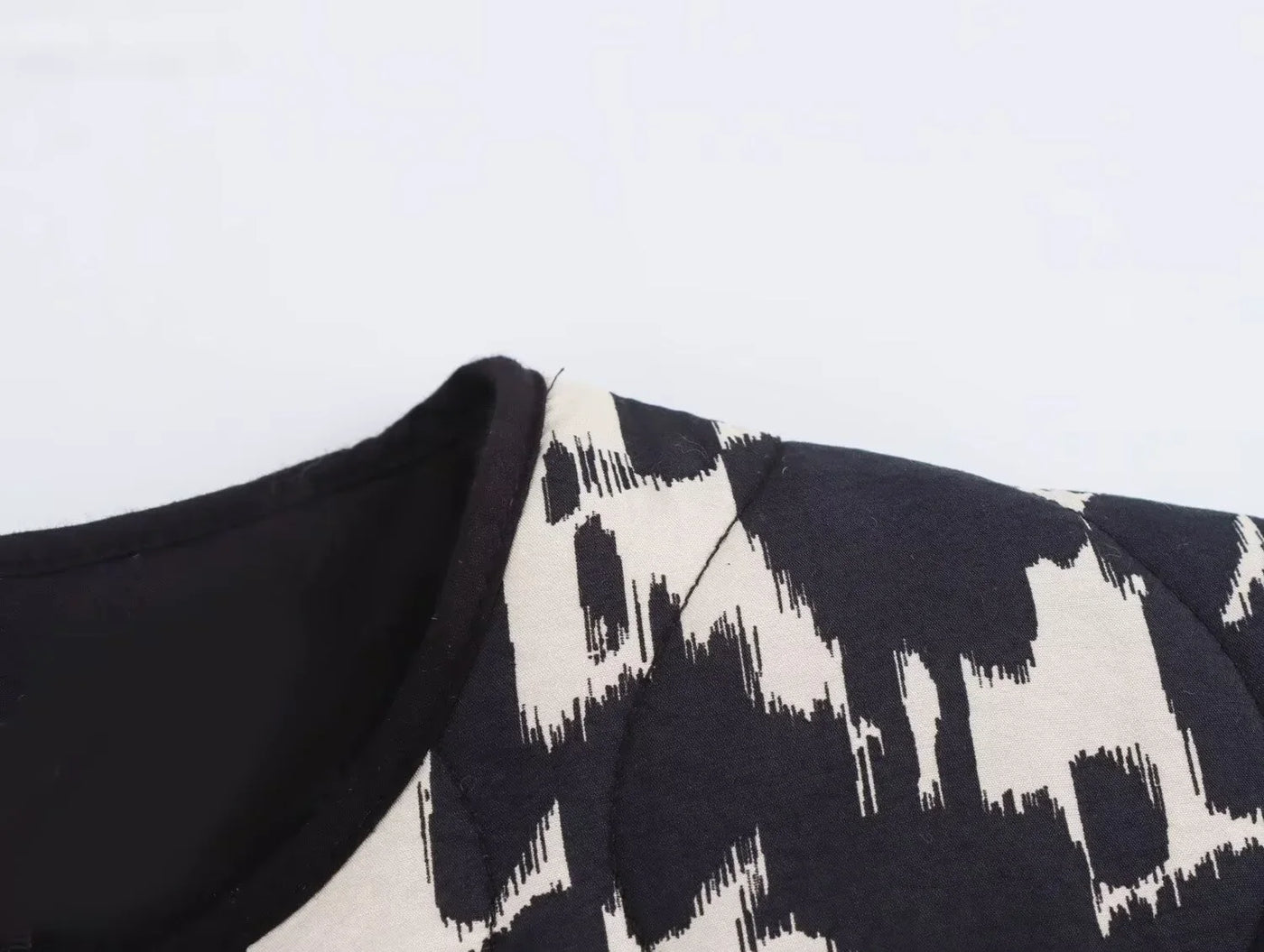 Quilted Snack Print Puffer Jacket