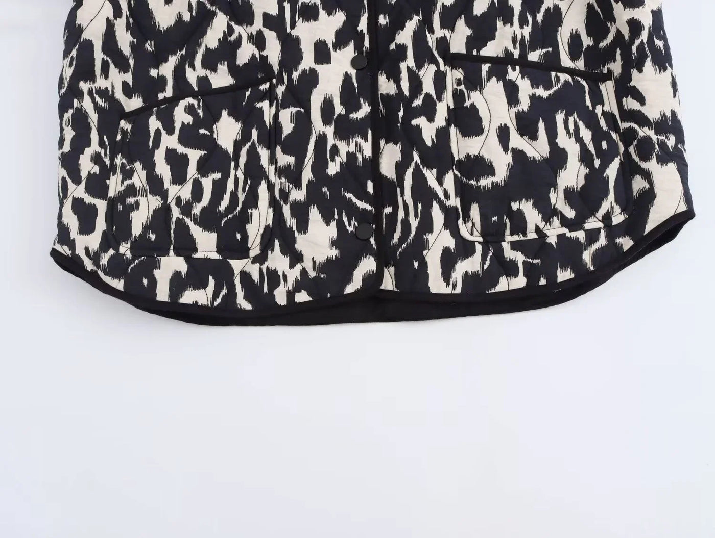 Quilted Snack Print Puffer Jacket