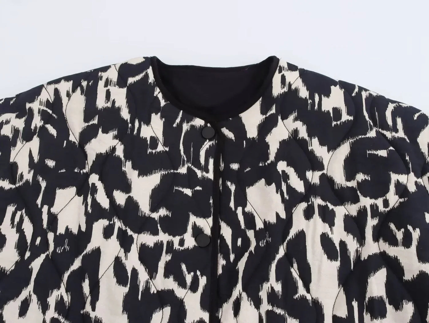 Quilted Snack Print Puffer Jacket