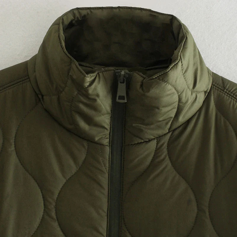 Shawl Cape Vest with Stand Collar