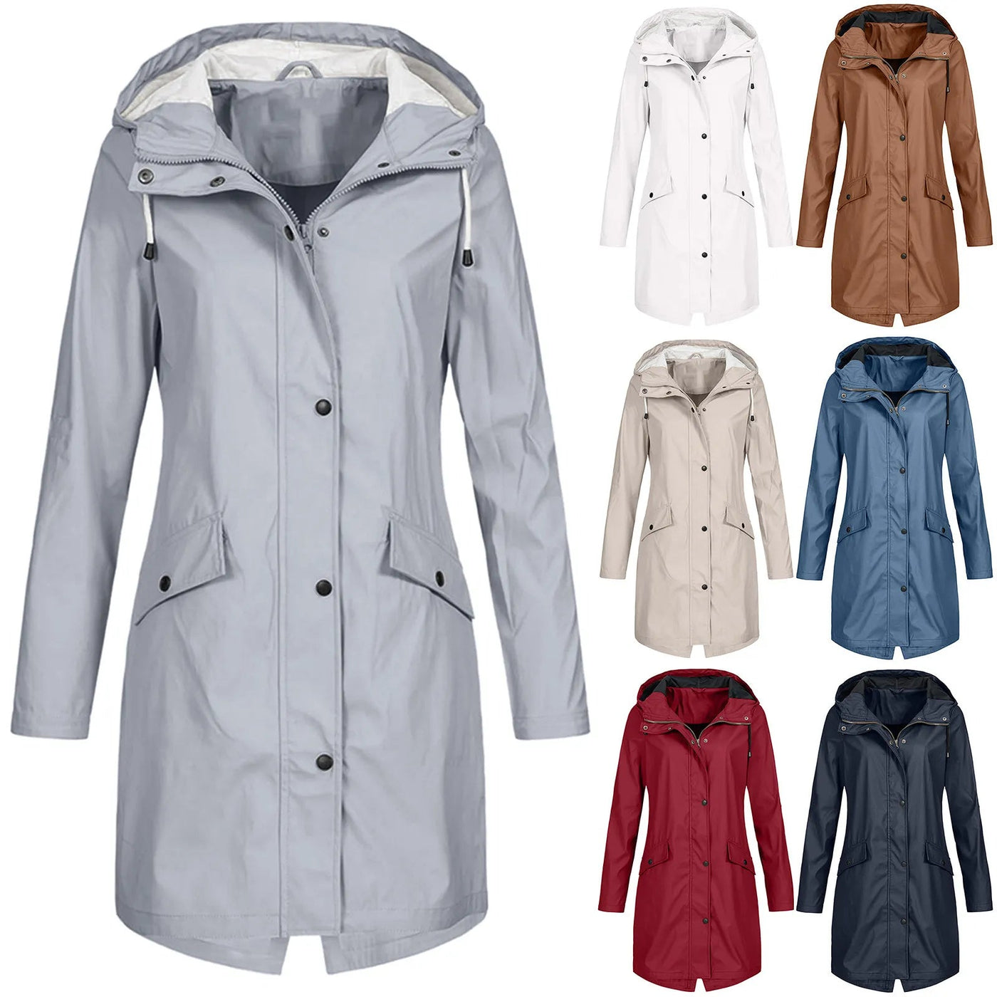 Oversized Waterproof Hooded Raincoat