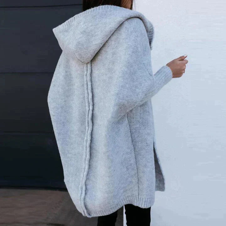 Elegant Hooded Long Cardigan