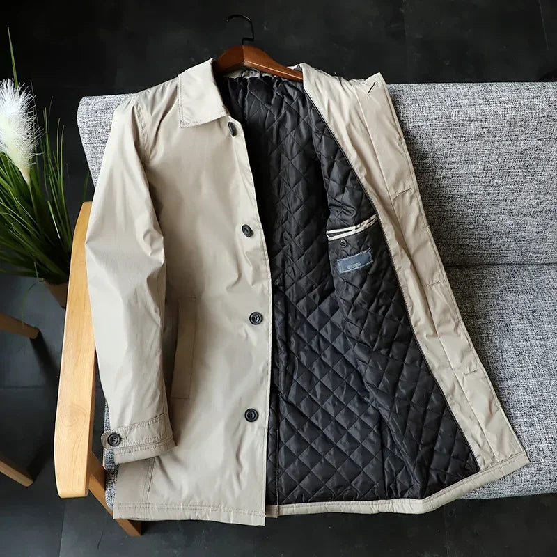 Waterproof Quilted Trench Coat