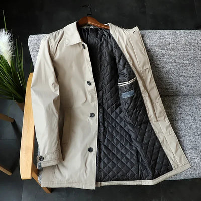 Waterproof Quilted Trench Coat