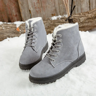 Warm Flat Heel Snow Boots