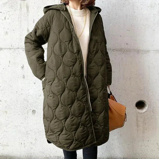 Long Quilted Puffer Coat