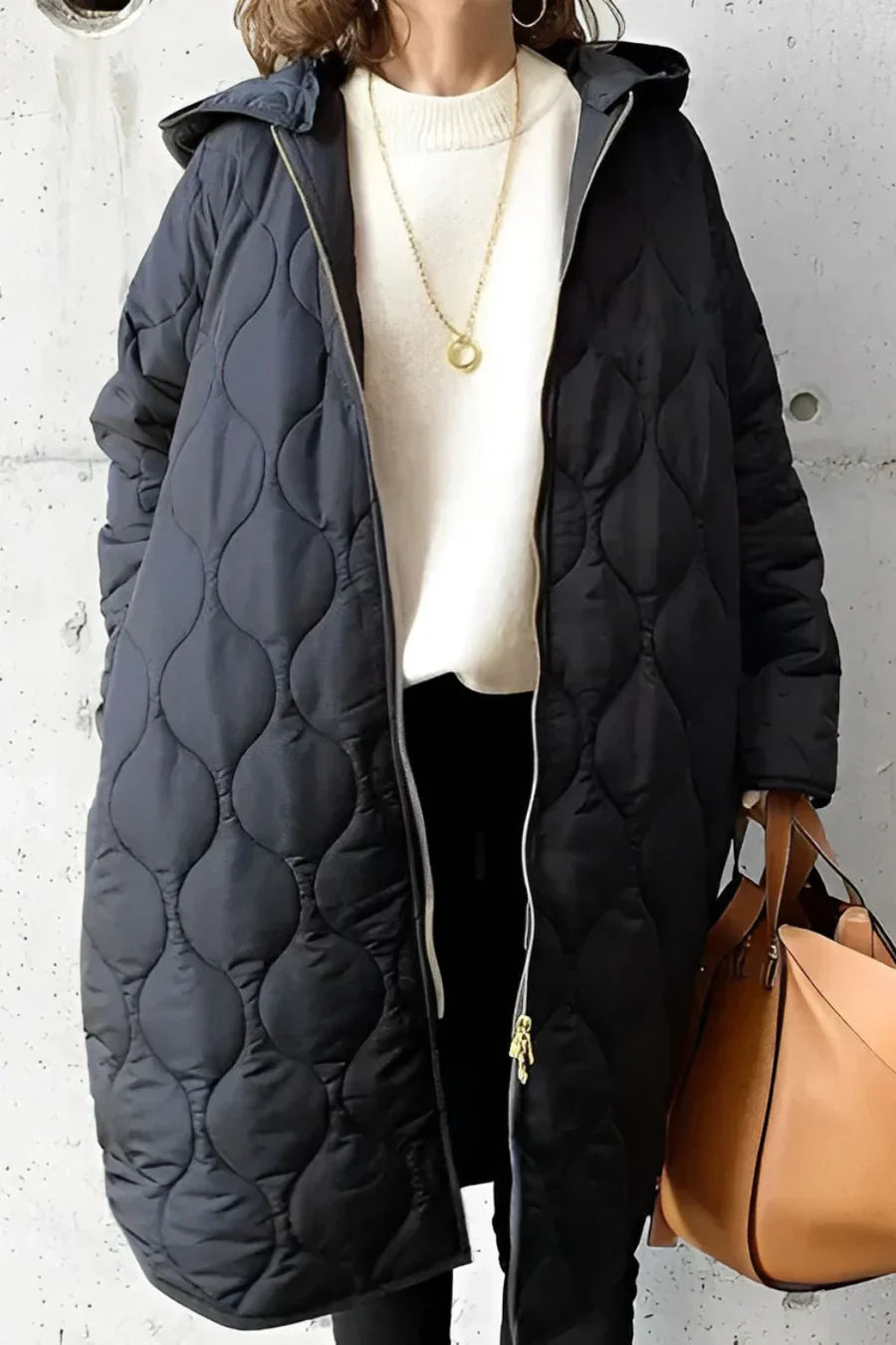 Long Quilted Puffer Coat