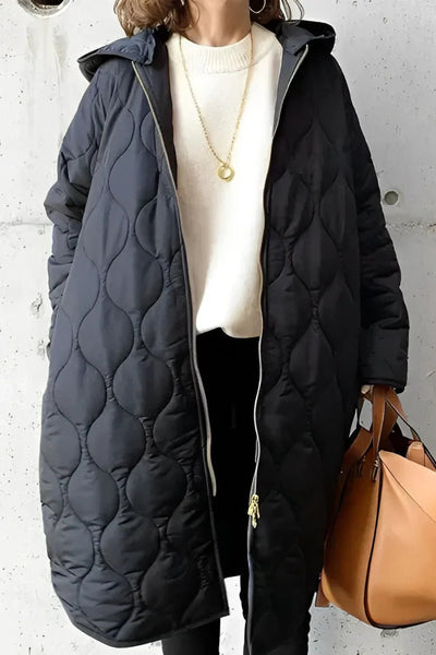 Long Quilted Puffer Coat