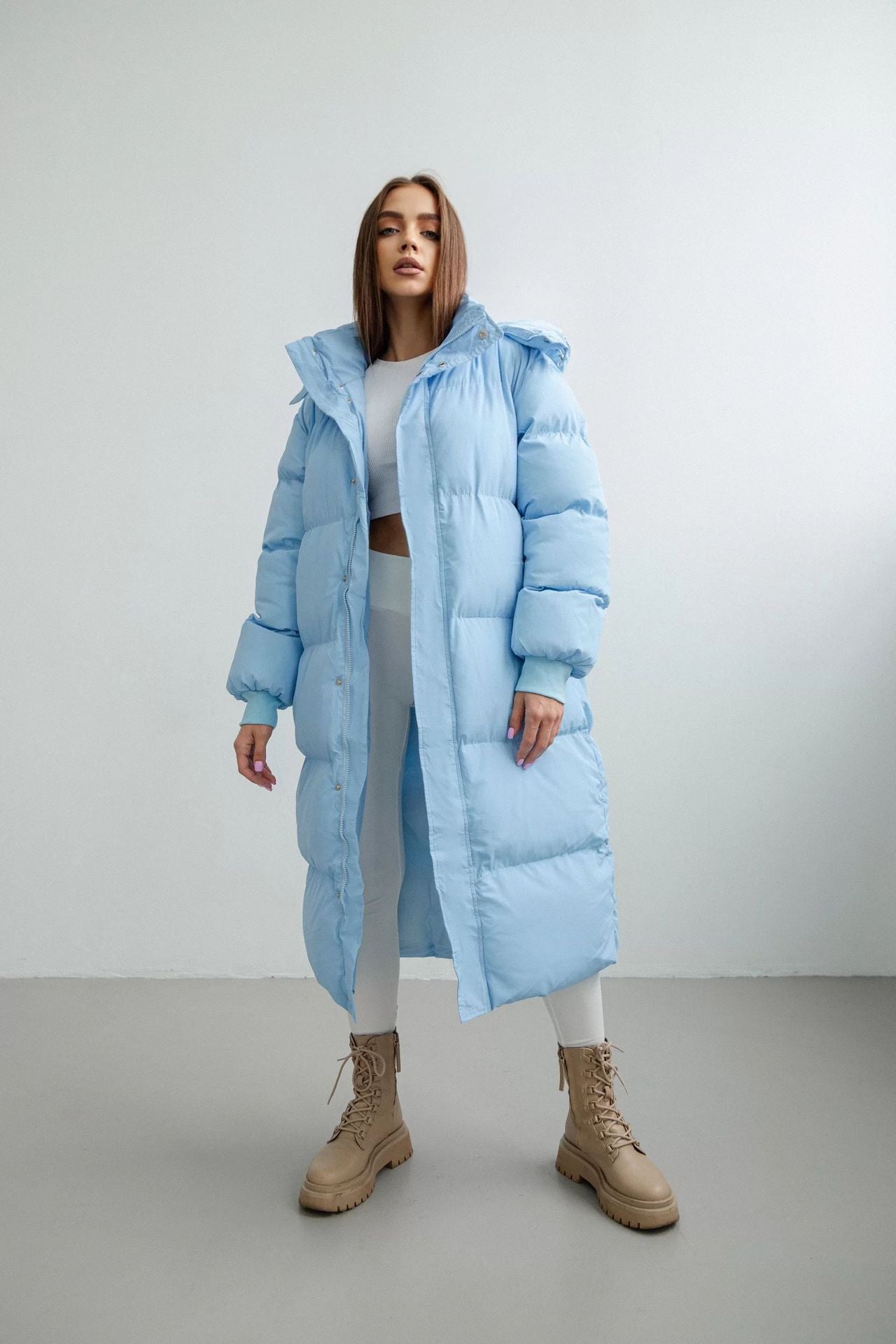 Oversized Quilted Puffer Trench Coat
