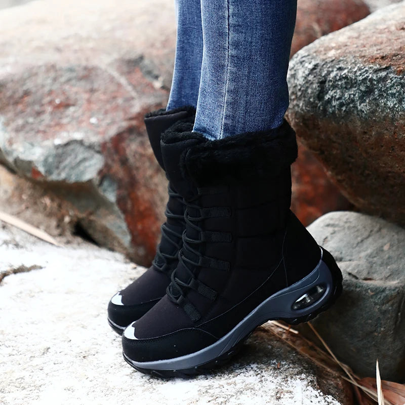 Waterproof Lace-Up Winter Boots