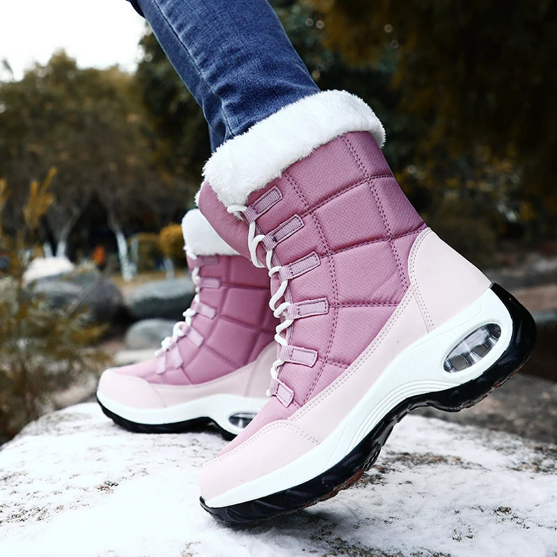 Waterproof Lace-Up Winter Boots