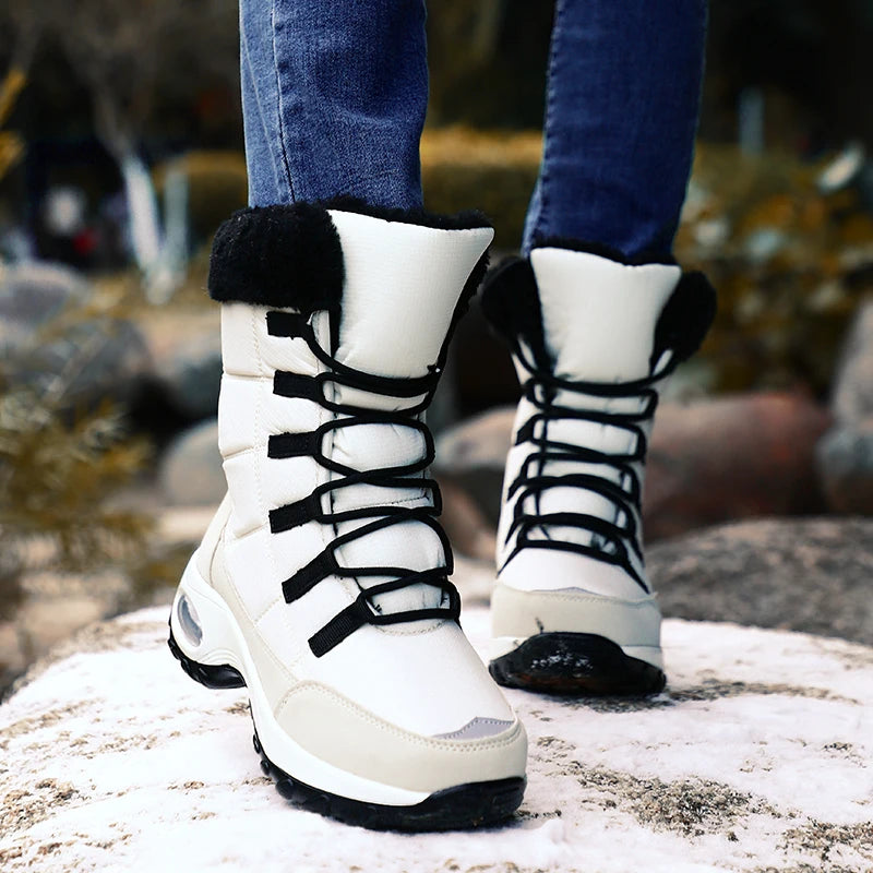 Waterproof Lace-Up Winter Boots