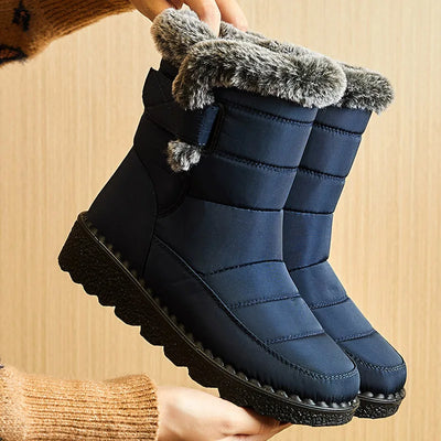Waterproof Winter Boots with Fur Lining