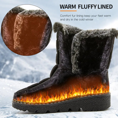 Waterproof Winter Boots with Fur Lining