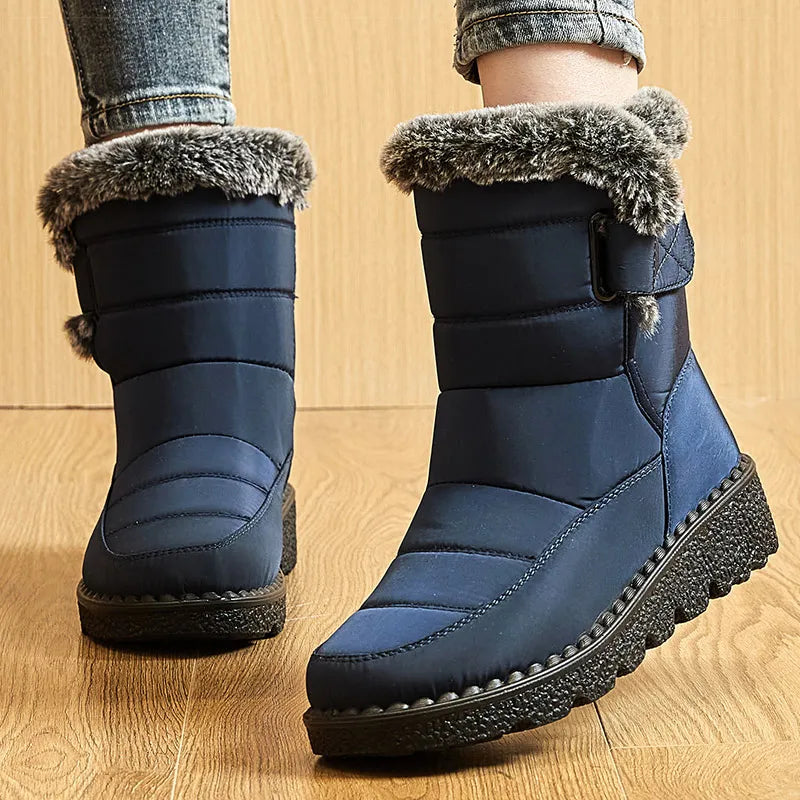 Waterproof Winter Boots with Fur Lining