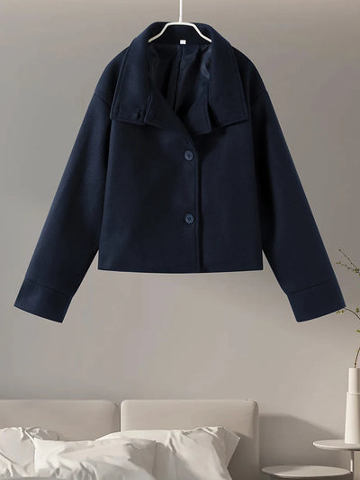 Winter Wool Cape Collar Coat