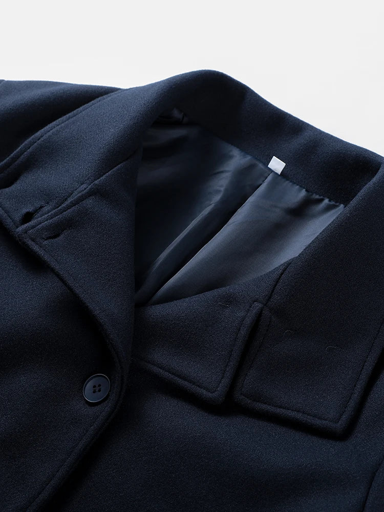 Winter Wool Cape Collar Coat