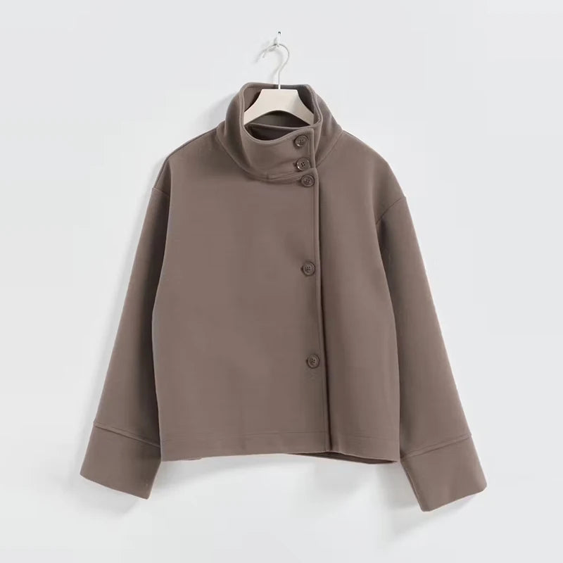 Winter Wool Cape Collar Coat